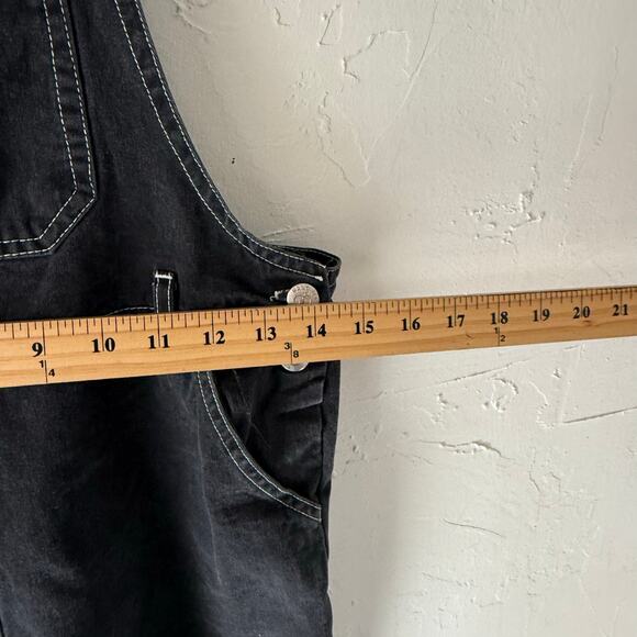 Hang Ten Girl's Size Large Black Cotton USA Denim Coveralls Overalls - Picture 8 of 9